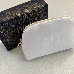 Christian Dior White  Make-up Pouch/Bag